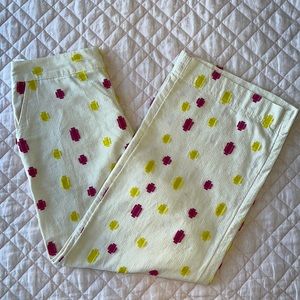 Anthropologie Dotted Wide Leg Pants